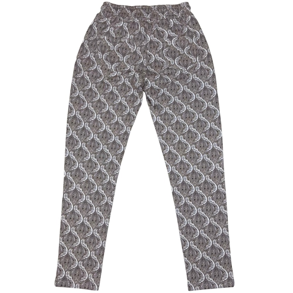 Nostalgia Elastic Waist Knit Joggers Sweatpants Women M Paisley Italy Made - Picture 2 of 12